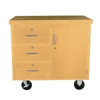 Maple Top - Drawers / Door - With Pegboard
