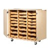 Mobile Tote Tray Storage Cabinet
