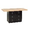 6 Horizontal Doors - Black Finish
