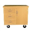 Maple Top - Drawers / Door - With Pegboard