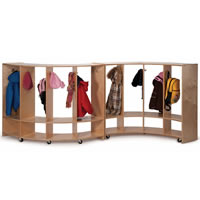 Curve In-Curve Out Coat Locker