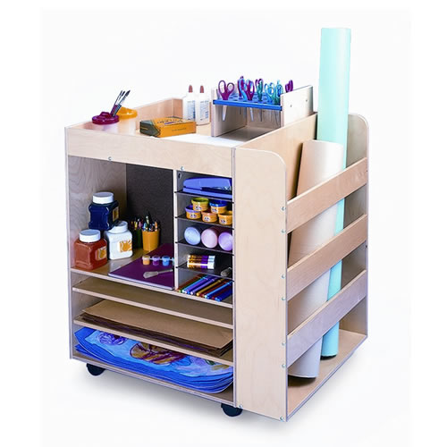 WB0285 Rolling Art Cart, 30"W x 33"H x 24"D