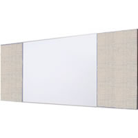 Linked Board: EganFabric Tackboards on Left and Right, EVS Whiteboard Inside