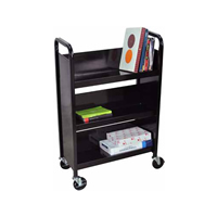 27"W x 13"D x 42"H - Black Finish - 3 Shelves