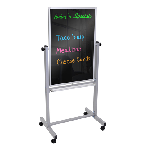 Double Sided Mobile Magnetic Black Markerboard