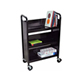 27"W x 13"D x 42"H - Black Finish - 3 Shelves