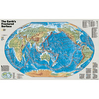 The Earths Fractured Surface Wall Map
