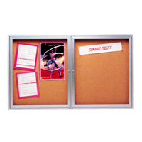 Quartet&reg; Non-Illuminated Enclosed Cork Bulletin Boards for Outdoor Use