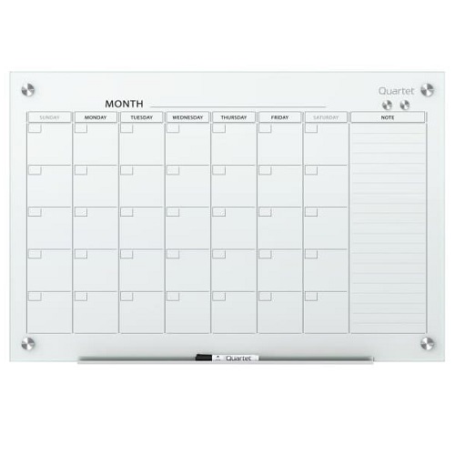 Infinity Magnetic Calendar Glass Dry-Erase Board