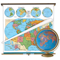 Quick Ship Map & Globe Sets