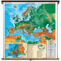 Europe Physical Political Map