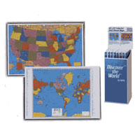 United States and World Wall Maps