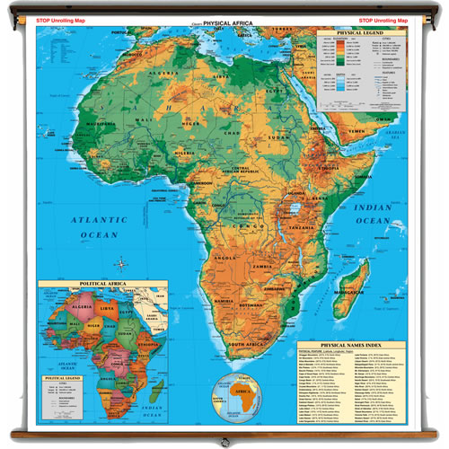 political map of africa. Africa Physical Political Map