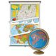 State/U.S./World Wall Map and Globe Classroom Packages