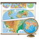 Physical Political Map and Globe Combos (Grades 6-12)
