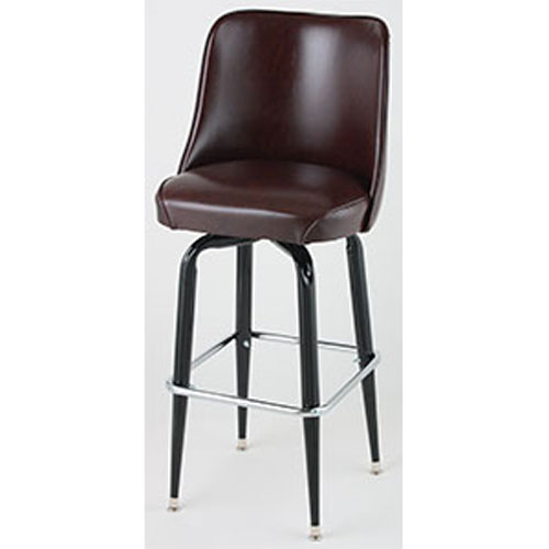 Bucket Seat Black Square Frame Bar Stools