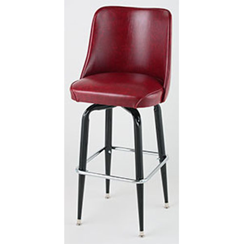 Bucket Seat Black Square Frame Bar Stools