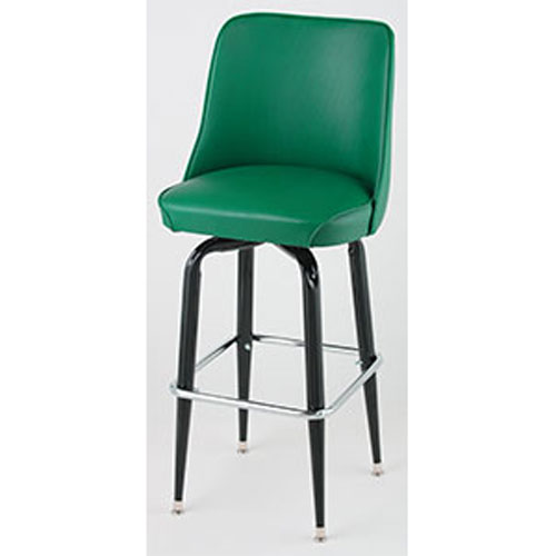 Bucket Seat Black Square Frame Bar Stools
