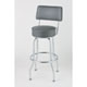Open Back Chrome Ring Bar Stools