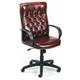 Button-Tufted Executive Chair in Burgundy