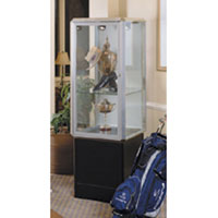 Prominence Spotlight 447 Series Aluminum Frame Display Case with Built-in Lighting