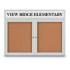 Outdoor Radius Edge Enclosed Corkboards with Header