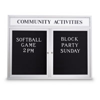 Indoor Enclosed Letterboards with Header