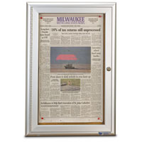 Restroom Board, Satin Aluminum Radius Frame, 19"W x 28"H