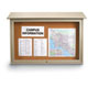 Top-Hinged Single Door Corkboard Message Centers with Optional Posts