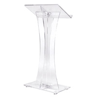 400 Series Curved Style Clear Acrylic Lectern