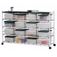 16 Cubby Unit with Tubs/Lids