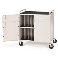 Locking 15-Unit Laptop Recharging Carts