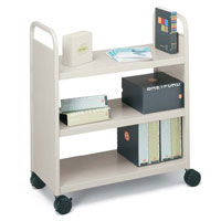 BOOF1 Flat-Shelved Book Trucks
