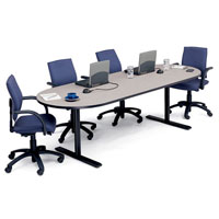 Grey Nebula Racetrack Table
