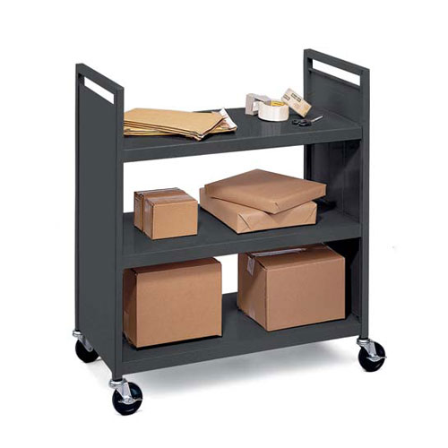 F336 Flat-Shelved Book Trucks