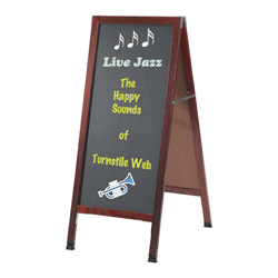 Non-Magnetic Chalkboard with Cherry Wood Frame