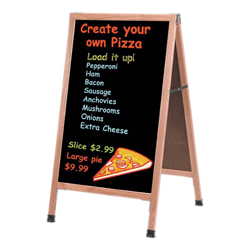 Non-Magnetic Chalkboard with Oak Wood Frame