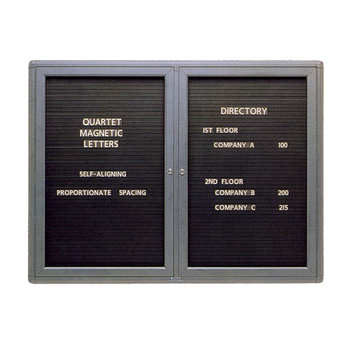 Quartet 2963lm Enclosed Magnetic Directory 24 X 36 Black Surface Graphite Alu for sale online 