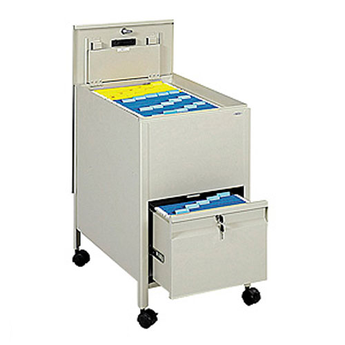 Extra Deep Locking Tub File Storage Cart