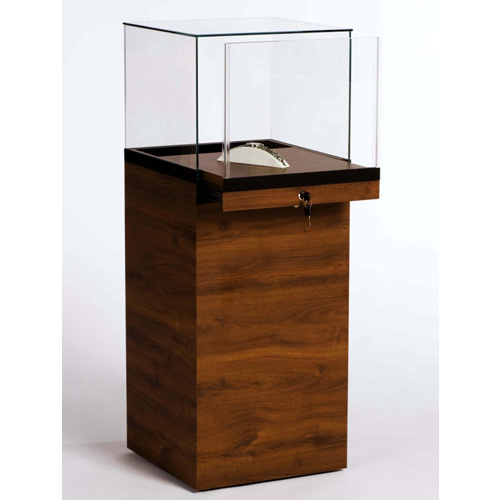 GL137 Pedestal Display Case with Glass Top School Furniture of Canada