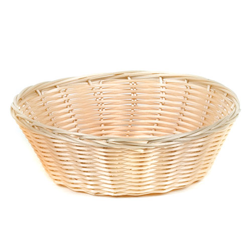 20 Pack Wicker Bread Baskets - Handwoven Oval Plastic Serving Baskets For Kitchen & Restaurant