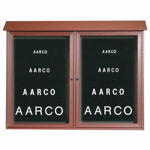 AARCO Changeable Letter Board Message Center with Wood Frame