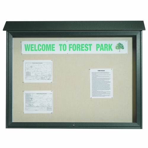 Park Ranger Series Top Hinged Single Door Bulletin Board