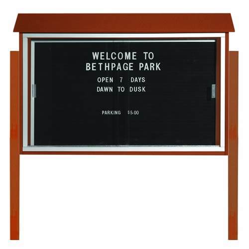 Park Ranger Series Sliding Door Letter Board with Mounting Posts