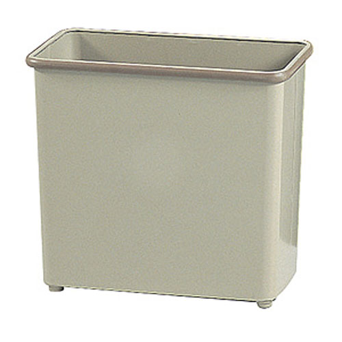 Square and Rectangular Wastebasket, 27.5 qt, Steel, Black Square and Rectangular Wastebasket, 27.5 qt, Steel, Black