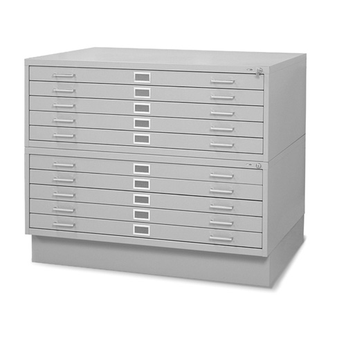 Safco 5-Drawer Steel Flat File for 36 x 48 Documents Gray