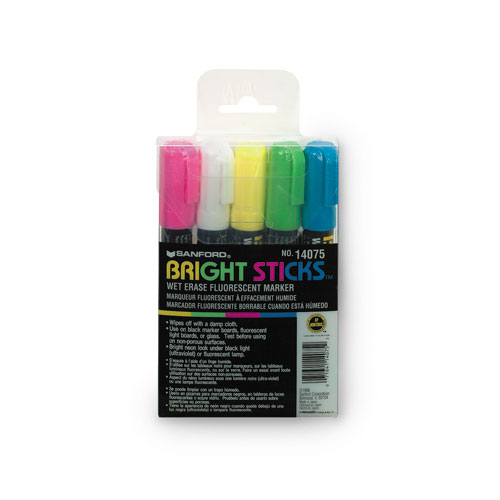 Black Dry Erase Board Markers, Set of 5, Includes 1 Pink, 1 White, 1  Yellow, 1 Green, and 1 Blue Marker