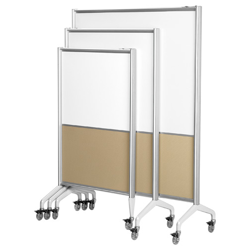 Combo Rolling Whiteboard / Room Divider / Cork Board