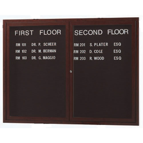 Indoor Directory Boards with Wood-Look Finish