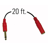 Black 20' Mic Extension Cable